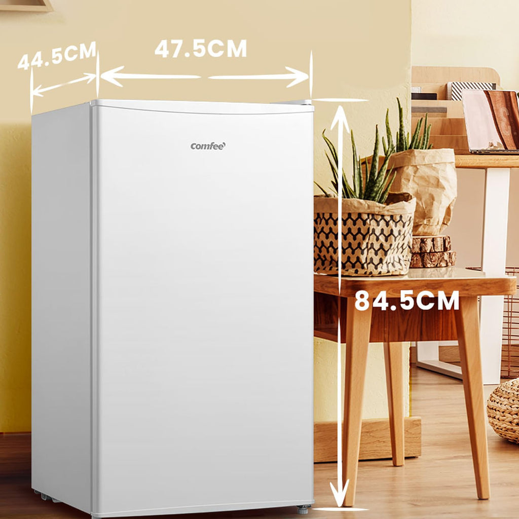 80L Kühlschrank mit Gefrierfach, EEK D, 39 dB, Inverter-Kompressor, freistehend, weiß