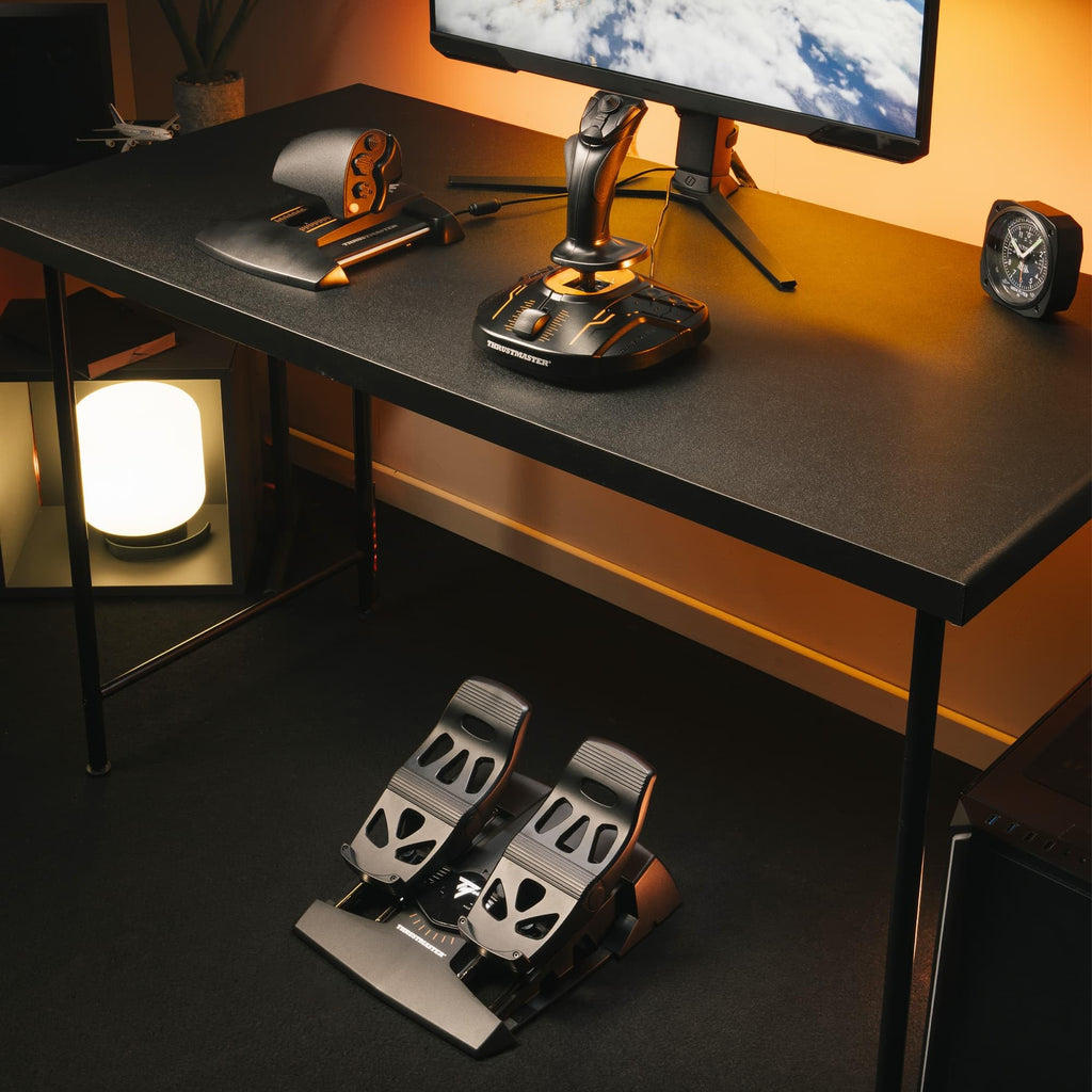 Flight-Simulator-Paket T.16000M FCS Flight Pack mit TWCS Schubregler TFRP Ruderpedalen 16.000 x 16.000 DPI USB für PC