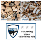 Elektrischer Holzspalter 230 V mit 7 Tonnen Spaltkraft, 2200 W und 520 mm Spaltlänge