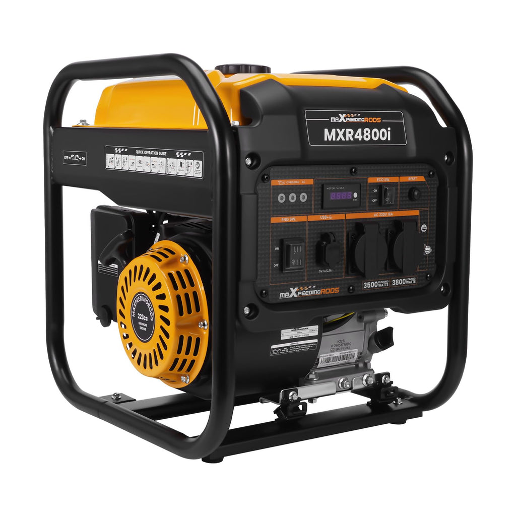 Inverter Stromgenerator 3800 W Benzin MXR4800I mit 230V- und USB-Anschlüssen, reine Sinuswelle