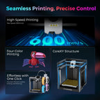 3D-Drucker Adventurer 5X AD5X mit Mehrfarbendruck und IFS, vollautomatische Nivellierung, 600 mm/s, PETG CF