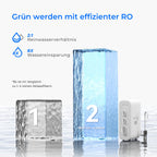 Umkehrosmoseanlage G3P600, 600 GPD, tanklos, mit Smart-Display-Wasserhahn und drei Filtern