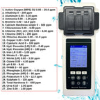 PoolLab 2.0 Wasseranalyse-Set mit Aufbewahrungskoffer und Wasserstandsausgleicher, 27 Parameter, WiFi und Bluetooth