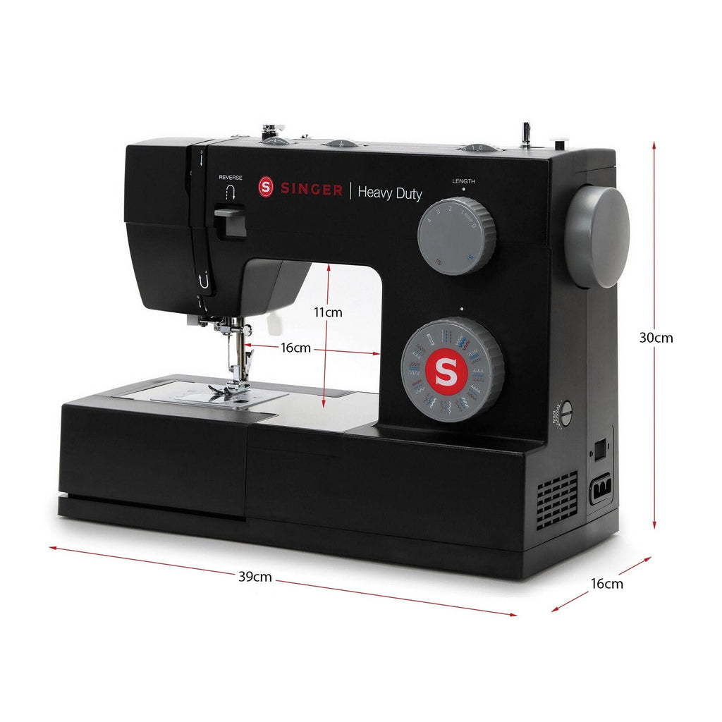 Nähmaschine Heavy Duty 4432 mit 32 Stichen, 1.100 Stiche pro Minute und Freiarm, schwarz