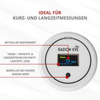 Digitales Radonmessgerät RadonEye RD200 für Zuhause, Keller und Arbeitsplatz mit Echtzeitmessung, App und Langzeitmessung
