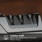Elektrischer Messerschärfer CX125 mit 3 Stufen und Diamantbeschichtung für 15°-Klingen, für Küchen-, Jagd- und Wellenschliffmesser, Schwarz