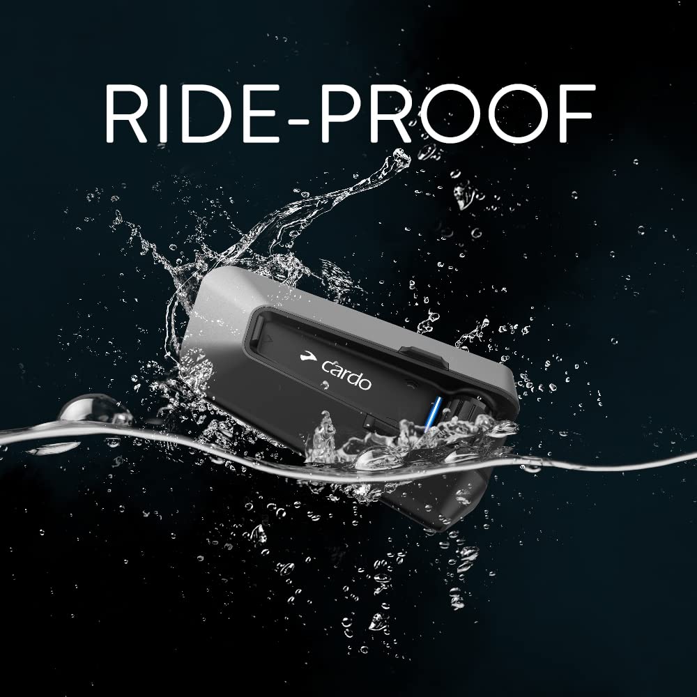 Motorrad-Kommunikationssystem PACKTALK Edge Single mit JBL-Sound, wasserdicht und Natural Voice Sprachsteuerung, Mesh bis 15 Fahrer