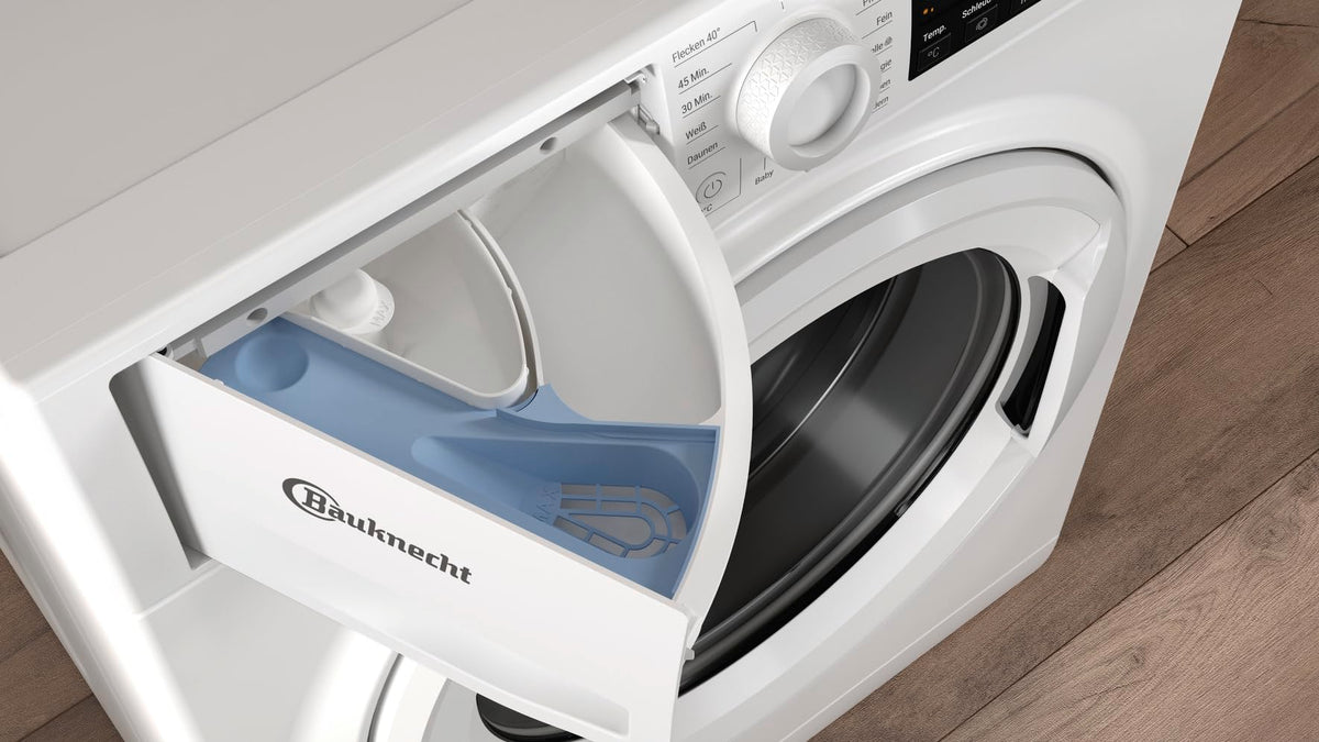 Waschmaschine Frontlader 8 kg Energieeffizienzklasse A mit Anti-Allergie-Programm, Wolleprogramm und Kurz 45