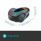 Mähroboter SILENO minimo 250 m² mit Bluetooth App 15 cm Schnittbreite 57 dB Begrenzungskabel und Ladestation