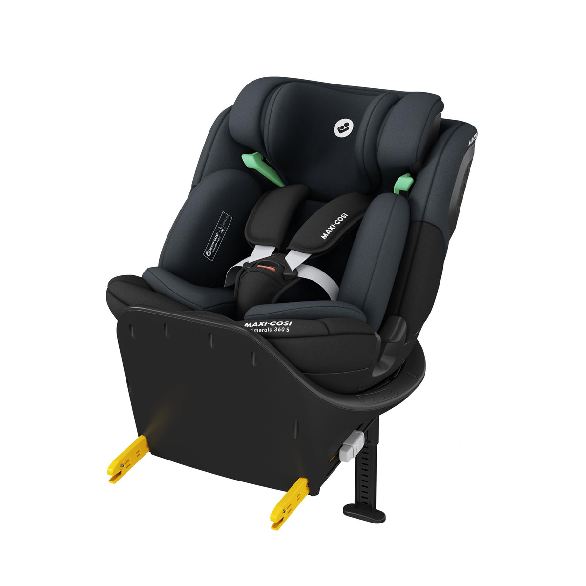 Kindersitz mit ISOFIX und 360°-Drehung, 40–150 cm, rückwärtsgerichtet bis 4 Jahre, Tonal Black
