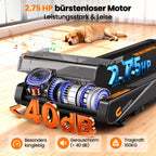 4-in-1 Walking Pad Laufband für Zuhause bis 10 km/h mit 10 % Steigung, 2,75 HP bürstenloser Motor und Bluetooth-Lautsprecher, bis 160 kg