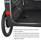 Hundeanhänger & Hundebuggy S-Line XL mit Federung, 2 in 1 Fahrradanhänger und Jogger bis 45 kg