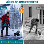 Akku-Schneefräse für Makita 18V Akku, 1000W Bürstenlos mit Rollen, 32 cm Arbeitsbreite und 18 cm Schneehöhe