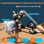 Bandschleifer 550 W mit 3 Schleifbändern 76,2 x 2,5 cm, Körnung 100/180/240, für Metall und Holz, Modell JLD10-8