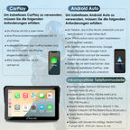 Motorrad CarPlay Display 702BS Pro 7 Zoll 1024 x 600 Wireless CarPlay Android Auto für BMW R1200GS R1250GS S1000XR R1300GS