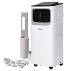 Mobile Klimaanlage 9000 BTU mit Luftentfeuchter und Ventilator, 3-in-1 Klimagerät für Räume bis 20 m², mit Abluftschlauch, Schiebefenster-Adapter