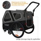 Hundeanhänger & Hundebuggy S-Line XL mit Federung, 2 in 1 Fahrradanhänger und Jogger bis 45 kg