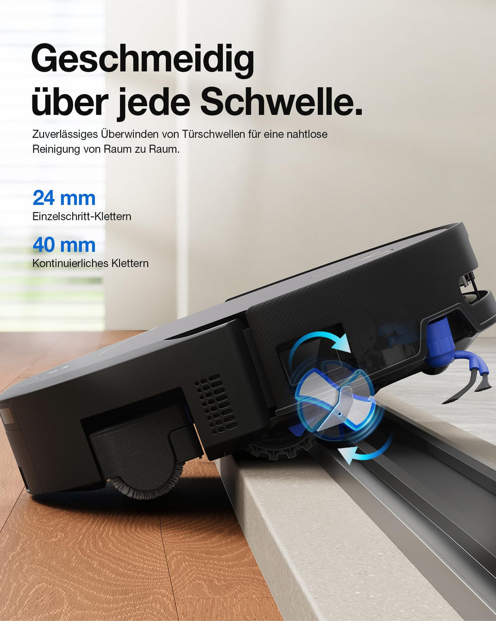 Saugroboter mit Wischfunktion T90 PRO Omni, 30.000 Pa, PowerBoost, OZMO Roller 3.0, automatische Entleerung, Schwarz