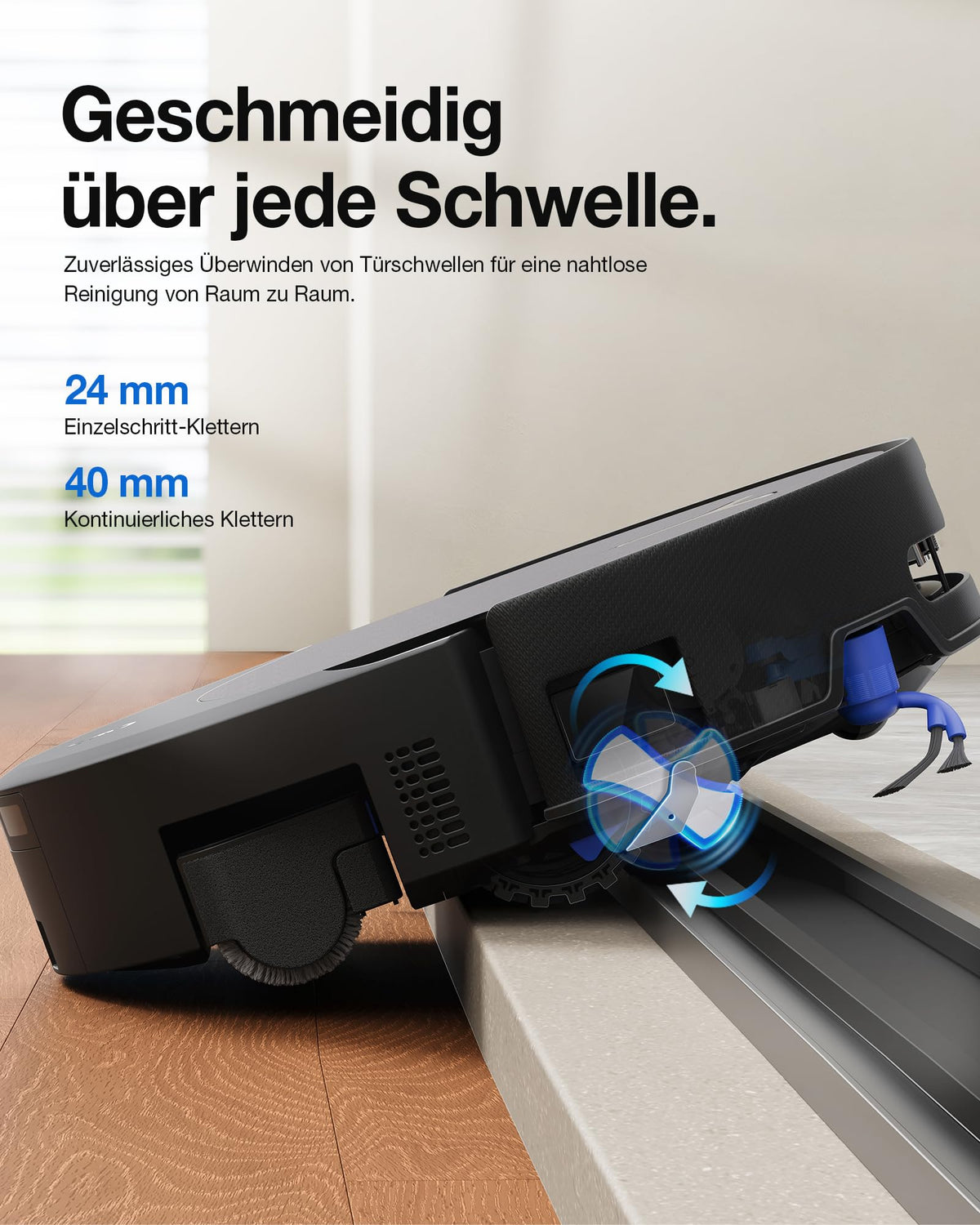 Saugroboter mit Wischfunktion T90 PRO Omni, 30.000 Pa, PowerBoost, OZMO Roller 3.0, automatische Entleerung, Schwarz