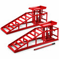 2 Auffahrrampen mit hydraulischem Wagenheber, höhenverstellbar von 290 bis 375 mm, Belastbarkeit 2 t, für PKW und Kleintransporter