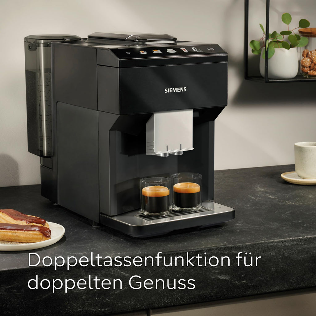 Kaffeevollautomat EQ500 classic mit farbigem TFT-Display und Doppeltassenfunktion, für 5 Kaffee- und Milchgetränke, inkl. Milchschlauch und BRITA