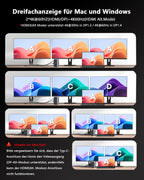 Dockingstation mit DisplayLink für Dreifach-Display, 3x HDMI und 2x DisplayPort, 4K bei 60 Hz