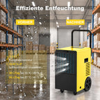 Bautrockner Luftentfeuchter 30 L pro Tag 7 L Wassertank Keller Baustelle bis 90 m² LED-Display Timer Abtauautomatik