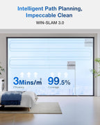 Fensterputzroboter WINBOT MINI für kleine Fenster, grau, mit App-Steuerung und Ultraschall-Wassersprüh-System