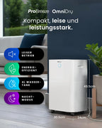 Luftentfeuchter mit WLAN & App, 20 L in 24 h, Wäschemodus, Feuchtigkeitssensor und 4 L Tank, Modell PB-D-24-WF