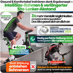 Heimtrainer Fahrrad bis 200 kg belastbar mit App, verstellbarem Sitz und Magnetbremse