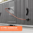 Whirlpool Spa für 6 Personen, 185 x 185 cm, 2400 W mit 130 Luftdüsen und Thermoabdeckung