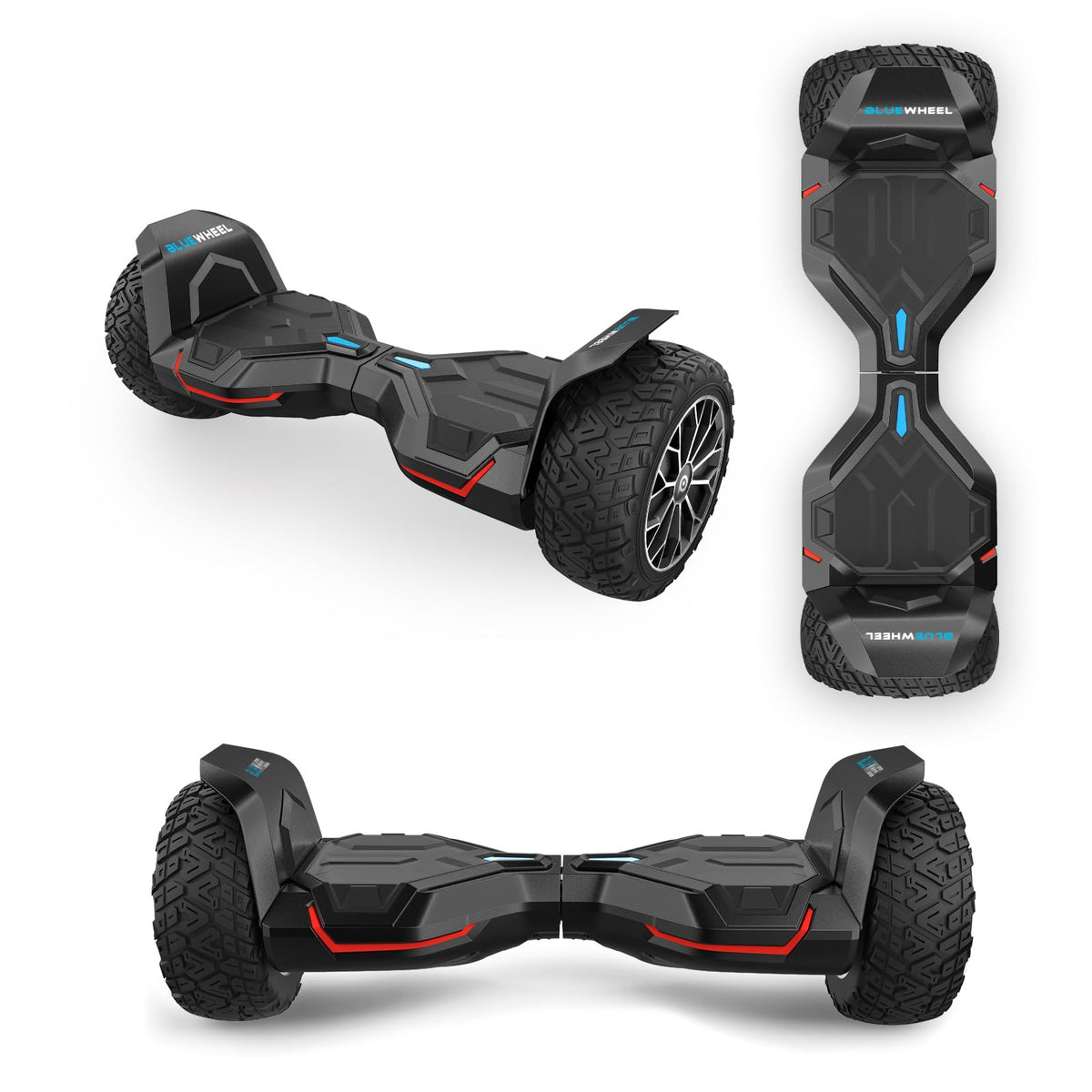 Hoverboard HX510 Offroad mit 700 W Dual-Motor 8,5 Zoll Vollgummireifen Bluetooth-App und Kindersicherheitsmodus