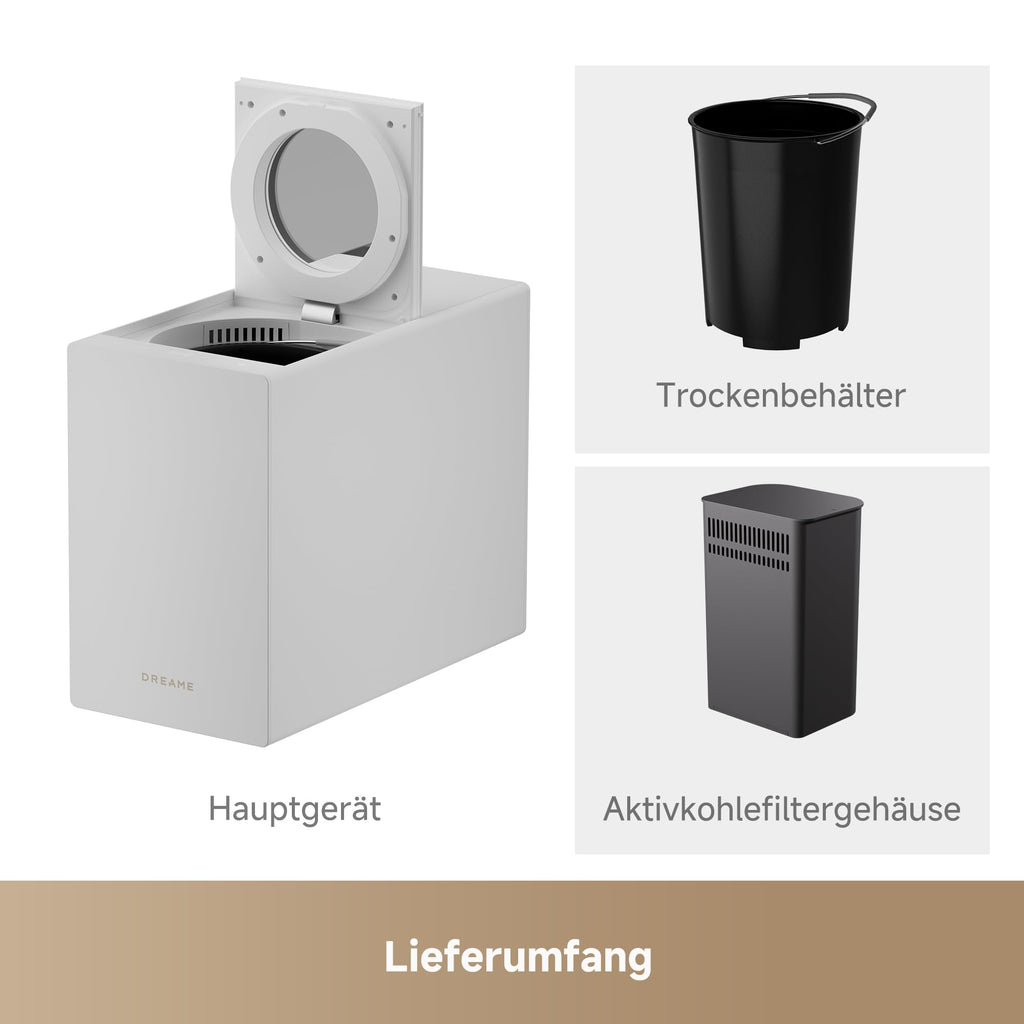 Küchenabfallzerkleinerer SF25 mit App-Steuerung, 2,5 L, 27 dB(A), Selbstreinigung und Aktivkohlefilter