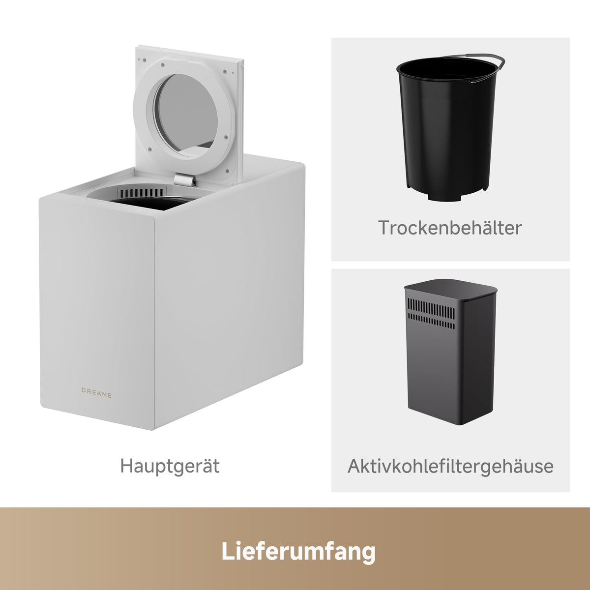 Küchenabfallzerkleinerer SF25 mit App-Steuerung, 2,5 L, 27 dB(A), Selbstreinigung und Aktivkohlefilter