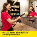 Dampfreiniger SC 3 Deluxe 3,5 bar 30 s Aufheizzeit mit EasyFix Bodenreinigungsset Handdüse Punktdüse Rund- und Fugendüse