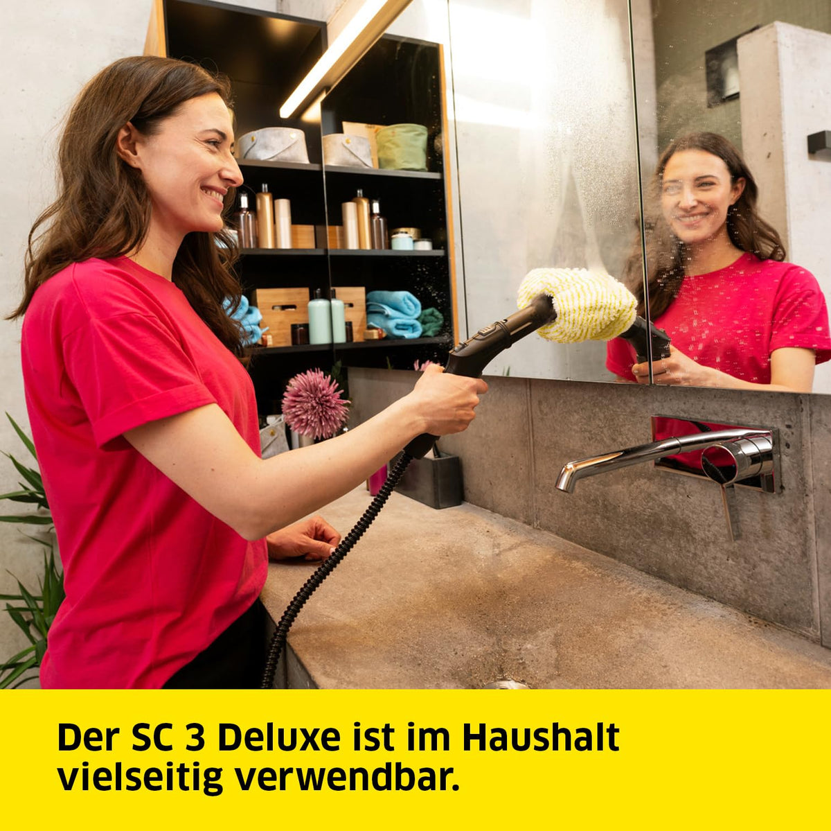 Dampfreiniger SC 3 Deluxe 3,5 bar 30 s Aufheizzeit mit EasyFix Bodenreinigungsset Handdüse Punktdüse Rund- und Fugendüse