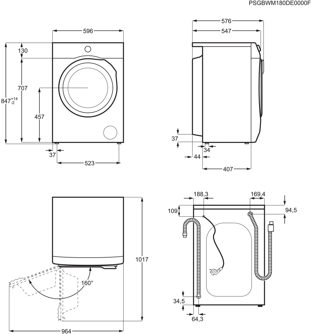 Waschmaschine 8 kg Serie 6000 L6AMZ48FL mit ProSense Mengenautomatik und Anti-Allergie-Programm