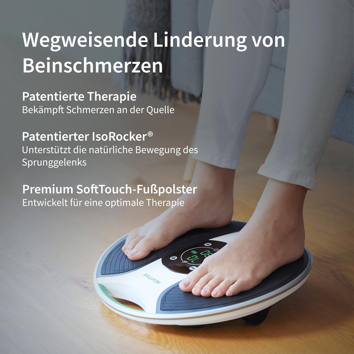 Muskelstimulationsgerät für Knie und Beine Medic Knee NMES mit TENS-Pads Elektroden Fernbedienung und Netzteil