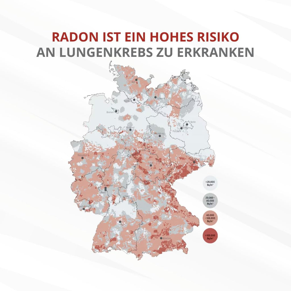 Digitales Radonmessgerät RadonEye RD200 für Zuhause, Keller und Arbeitsplatz mit Echtzeitmessung, App und Langzeitmessung