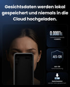 Smart Lock Ultra mit Keypad Vision Pro, 3D-Gesichts- und Venen-Erkennung, kontaktlose Entsperrung für Europrofil-Zylinder, kompatibel mit Matter