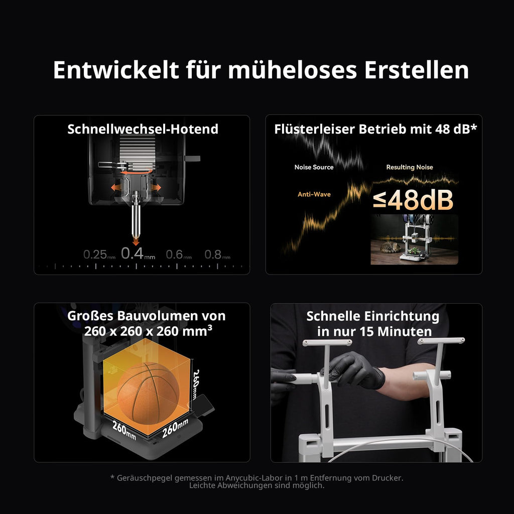 3D-Drucker Kobra X 4-Farbdruck ACE GEN 2 49-Punkt-Auto-Leveling Multi-Filament-Druck für PLA TPU PVA