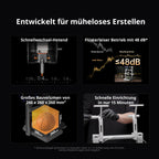 3D-Drucker Kobra X 4-Farbdruck ACE GEN 2 49-Punkt-Auto-Leveling Multi-Filament-Druck für PLA TPU PVA