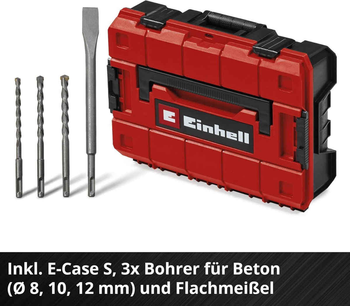 Akku-Bohrhammer TP-HD 18/28 Li BL mit SDS-Plus, 18 V, bürstenlosem Motor, 3,0-Ah-Akku, Ladegerät, E-Case S, 3 Betonbohrern und Flachmeißel