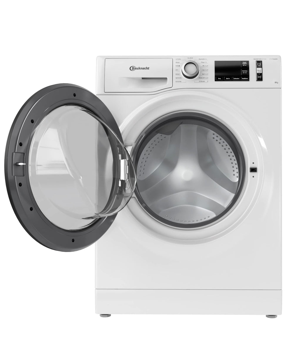 Waschmaschine Frontlader 8 kg mit Dampf-Hygiene-Programm, Energieeffizienzklasse A und Stop&Add-Funktion