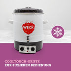 Einkochautomat 29 L mit Präzisionsthermostat, Auslaufhahn und Zeitschaltuhr, 1800 Watt, Emaille