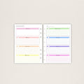 Undatierter Wochenplaner A5 Regenbogen-Design 52 Wochen Notizbuch