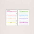 Undatierter Wochenplaner A5 Regenbogen-Design 52 Wochen Notizbuch