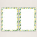 Notizzettel mit weißen Blumen und grünen Blättern, A5, Dot Grid, 15/30/60 Blatt