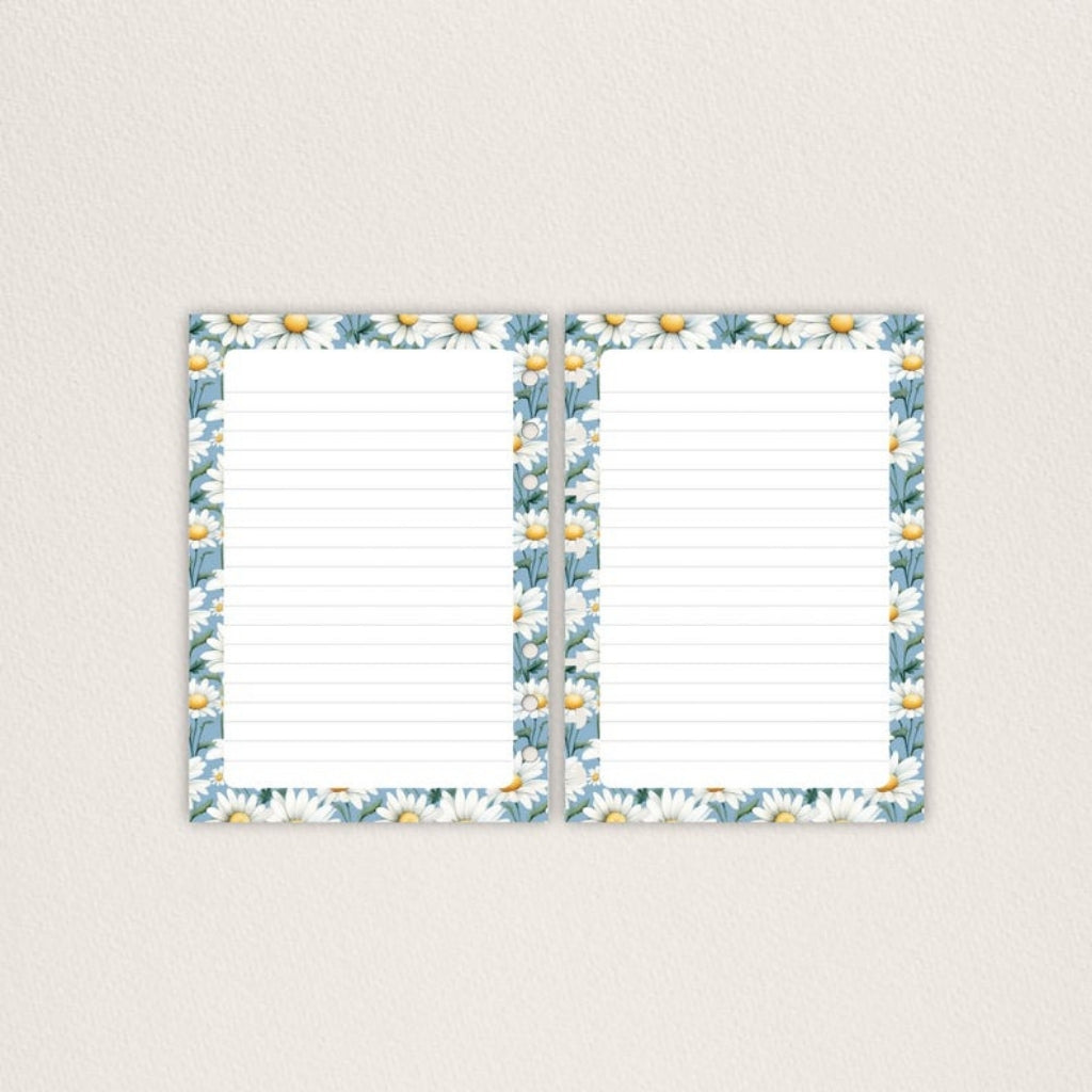 A5 Einlagen Ersatzblätter Refills mit Blumenmuster, 15/30/60 Blatt, 90g/m² Papier