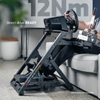 Lenkradständer Wheel Stand 2.0 mit Gaming-Sitz-Schale, zusammenklappbar, kompatibel mit Logitech, Thrustmaster und Fanatec